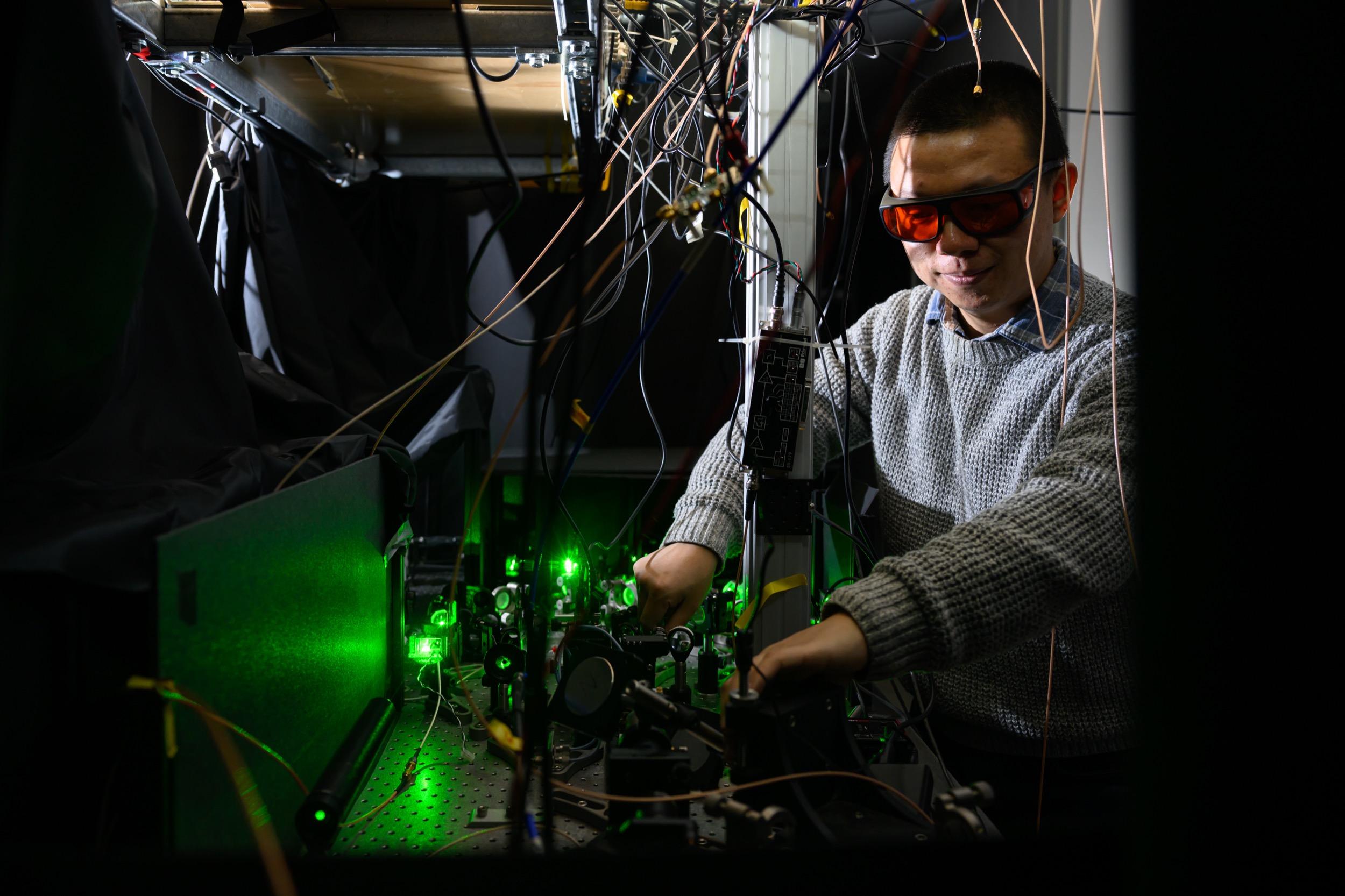 A man working on a machine.